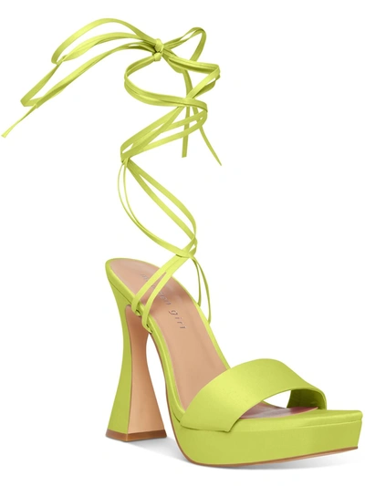 Madden Girl Zorra Womens Open Toe Strappy Pumps In Green