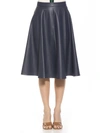 Alexia Admor Faux Leather Midi Skirt In Blue