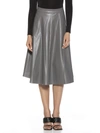 Alexia Admor Pleather Midi Skirt In Grey