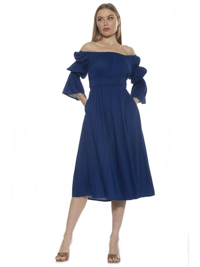 Alexia Admor Rey Midi Dress In Blue
