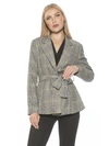 Alexia Admor Olya Plaid Belted Blazer In Multi