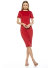 Alexia Admor Scuba Midi Dress In Red