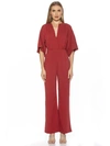 Alexia Admor Rylee Jumpsuit In Brown