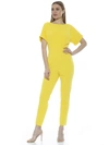 Alexia Admor Sadie Boatneck Jumpsuit In Yellow