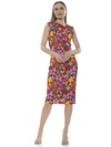 Alexia Admor Diane Asymmetric Sleeveless Midi Sheath Dress In Multi