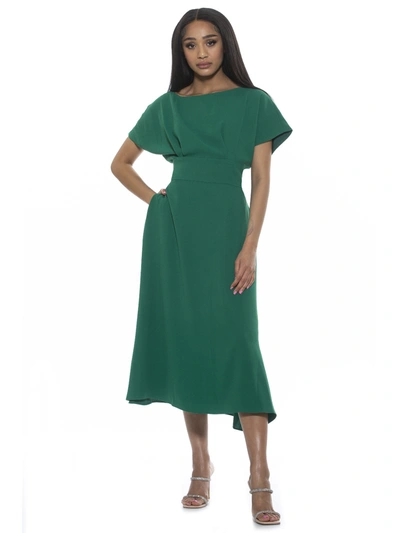 Alexia Admor Lottie Dolman Sleeve Dress In Green