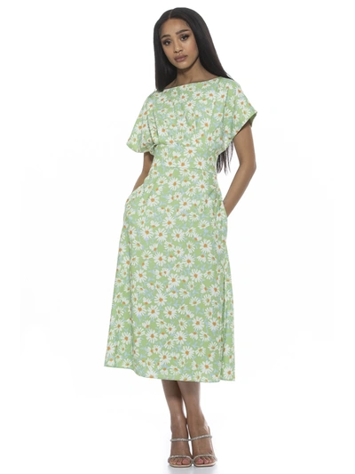 Alexia Admor Lottie Dolman Sleeve Dress In Green