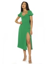 Alexia Admor Dinah Short Sleeve Polo Midi Dress In Green