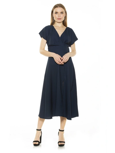 Alexia Admor Paris Midi Dress In Blue