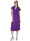 Alexia Admor Pairs Surplice Wrap Midi Dress In Purple