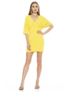 Alexia Admor Deep V Mini Dress In Yellow