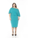 Alexia Admor Olivia Draped One Shoulder Sheath Dress In Blue