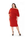 Alexia Admor Women's Plus Olivia One-shoulder Sheath Dress In Red