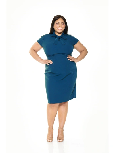 Alexia Admor Carolina Dress - Plus Size In Blue