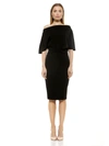 Alexia Admor Olivia Draped One-shoulder Dress In Black