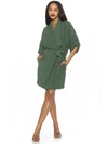 Alexia Admor Dolman Sleeve Wrap Dress In Green