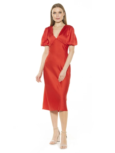 Alexia Admor Felicity Midi Dress In Red