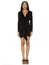 Alexia Admor Ruched Drape Mini Dress In Black