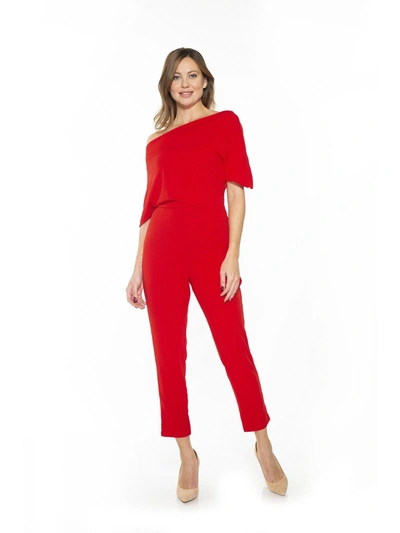 Alexia Admor Athena Jumpsuit In Red