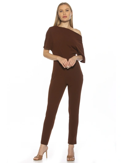 Alexia Admor Athena Jumpsuit In Brown