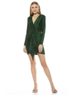 Alexia Admor Ruched Drape Minidress In Gold