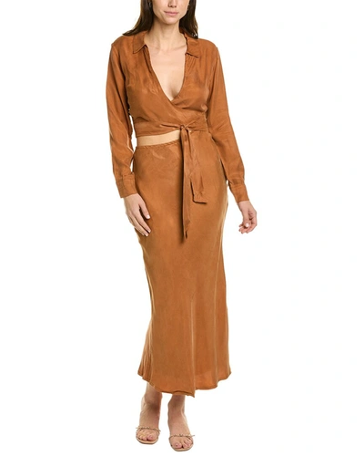 Sovere / Encore Midi Shirtdress In Brown