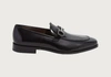 Ferragamo Gancini Shiny Leather Loafers In Black