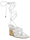 STEVE MADDEN IDOLIZED WOMENS SQUARE TOE STRAPPY WEDGE HEELS