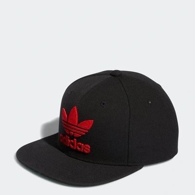 Adidas Originals Trefoil Snapback Hat In Black