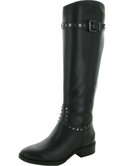 Sam Edelman Paxton Womens Leather Riding Knee-high Boots In Black