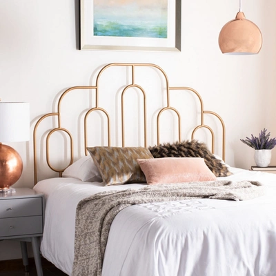 Safavieh Paloma Metal Retro Headboard In Gold