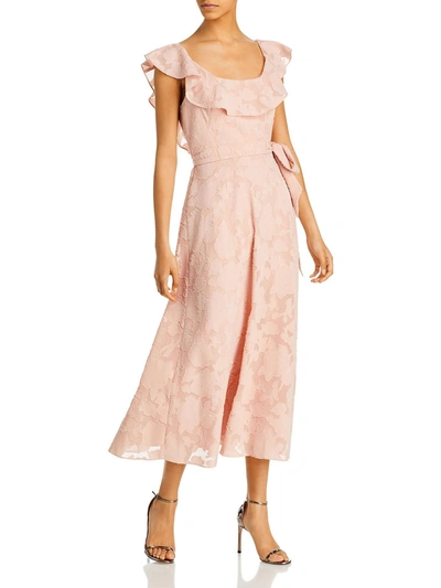 Aqua Womens Cold Shoulder Maxi Cocktail And Party Dress In Pink