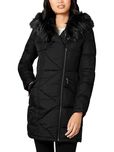 French Connection Womens Water Repellent Oversized Puffer Coat In Black