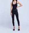 L AGENCE Margot Highrise Skinny Jean in Black Coated