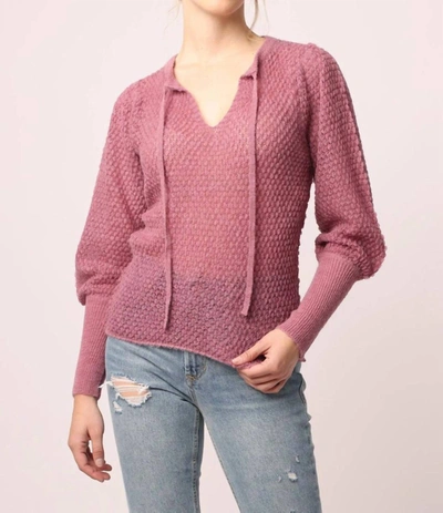 Another Love Mila V-neck Sweater In Rosewood In Pink