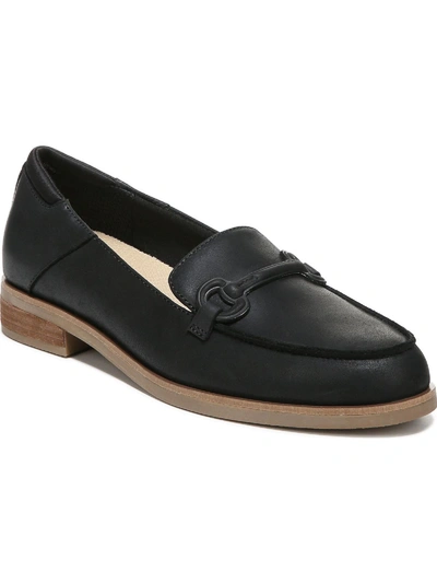 Dr. Scholl's Shoes Avenue Womens Leather Slip On Loafers In Black