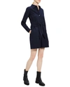 Theory Tie-waist Button-front Romper In Blue