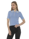 Alexia Admor Collared Knit Short Sleeve Top In Multi