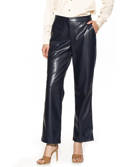 Alexia Admor Faux Leather Pants In Blue