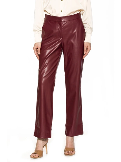 Alexia Admor Faux Leather Pants In Burgundy