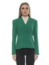 Alexia Admor Lianne Classic Double Breasted Button Front Closure In Sage