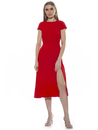 Alexia Admor Lily Midi Dress In Orange