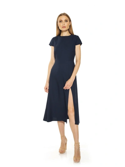 Alexia Admor Lily Midi Dress In Blue