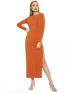 Alexia Admor Lexy Long Sleeve Maxi Dress In Beige