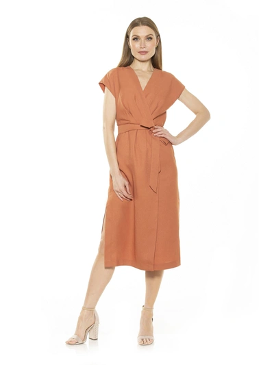 Alexia Admor Iris Wrap Dress In Beige