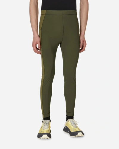 Moncler Tech Fabric Leggings In Green