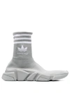 Adidas X Balenciaga Speed Lt Sneakers In Grey