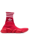Adidas X Balenciaga Speed Lt Sneakers In Red