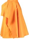 Alexander Mcqueen A-line Midi Skirt In Orange