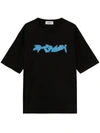 Ambush Cotton Neon Graphic T-shirt In <p>logo-print T-shirt From  Featuring Black, Cotton, Crew Neck, Logo Print At Chest And Straig